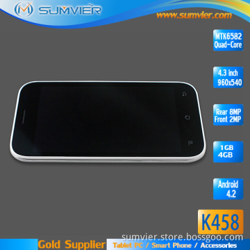 4.3 Inch Quad Core Mobile Phone with 4G ROM 8MP Camera